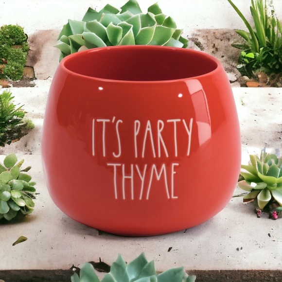 Rae Dunn Other - RAE DUNN It’s Party Thyme Round Planter NEW